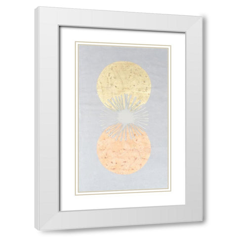 Retrograde White Modern Wood Framed Art Print with Double Matting by Lam, Vanna