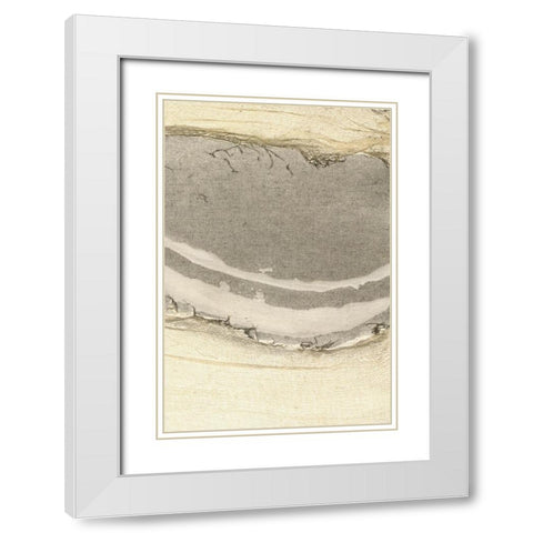 Flux I White Modern Wood Framed Art Print with Double Matting by Lam, Vanna