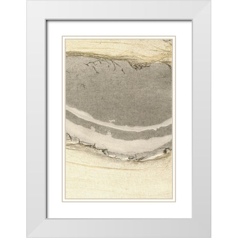 Flux I White Modern Wood Framed Art Print with Double Matting by Lam, Vanna
