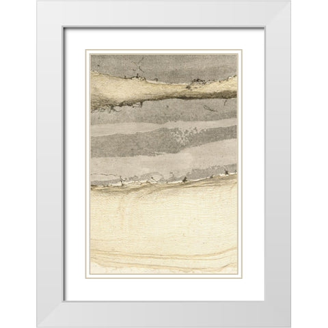 Flux II White Modern Wood Framed Art Print with Double Matting by Lam, Vanna