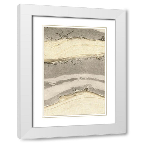 Flux III White Modern Wood Framed Art Print with Double Matting by Lam, Vanna