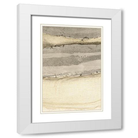 Embellished Flux II White Modern Wood Framed Art Print with Double Matting by Lam, Vanna
