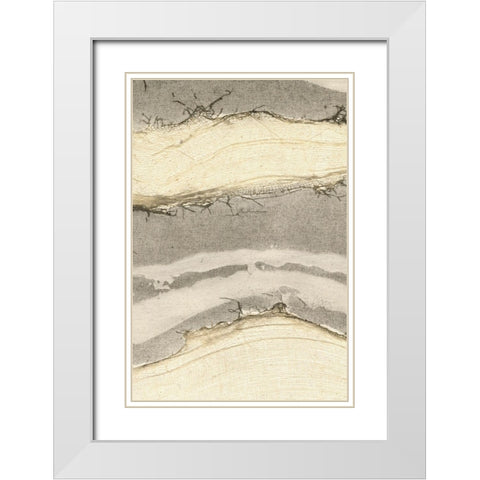 Embellished Flux III White Modern Wood Framed Art Print with Double Matting by Lam, Vanna