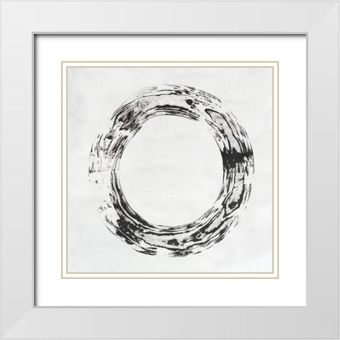 Endgrain I White Modern Wood Framed Art Print with Double Matting by Lam, Vanna