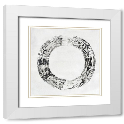 Endgrain II White Modern Wood Framed Art Print with Double Matting by Lam, Vanna