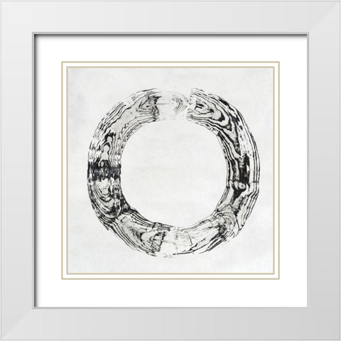 Endgrain II White Modern Wood Framed Art Print with Double Matting by Lam, Vanna