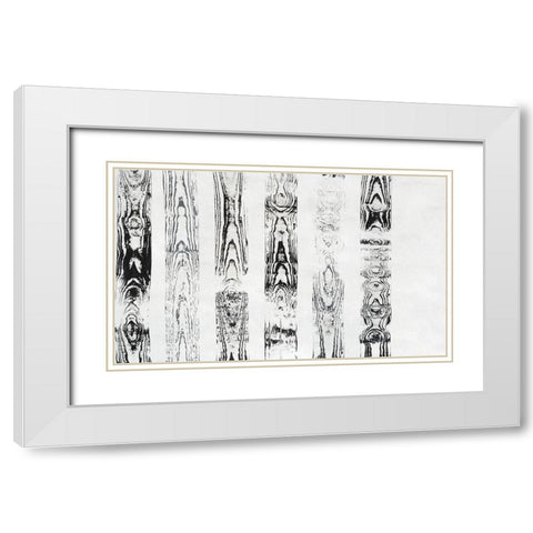 Endgrain III White Modern Wood Framed Art Print with Double Matting by Lam, Vanna