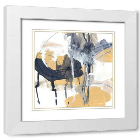 Centralen II White Modern Wood Framed Art Print with Double Matting by Vess, June Erica