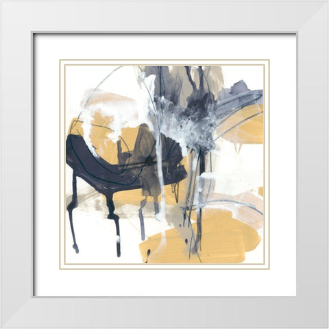 Centralen II White Modern Wood Framed Art Print with Double Matting by Vess, June Erica