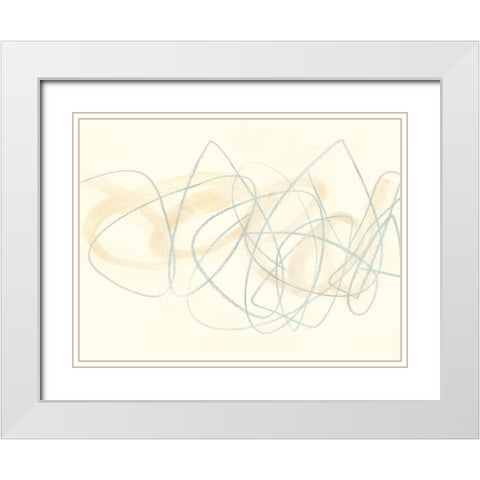 Runda Sketch I White Modern Wood Framed Art Print with Double Matting by Vess, June Erica