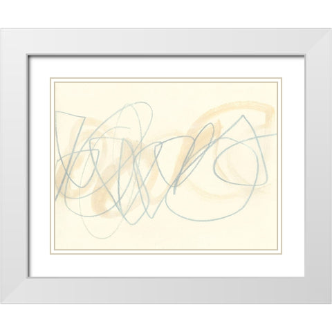 Runda Sketch II White Modern Wood Framed Art Print with Double Matting by Vess, June Erica