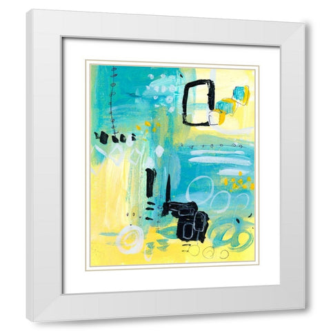 Floating Atmosphere I White Modern Wood Framed Art Print with Double Matting by Wang, Melissa