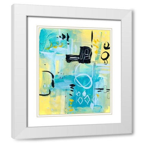 Floating Atmosphere II White Modern Wood Framed Art Print with Double Matting by Wang, Melissa