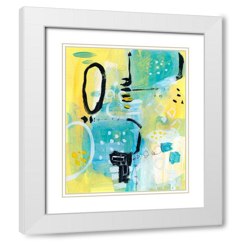 Floating Atmosphere III White Modern Wood Framed Art Print with Double Matting by Wang, Melissa