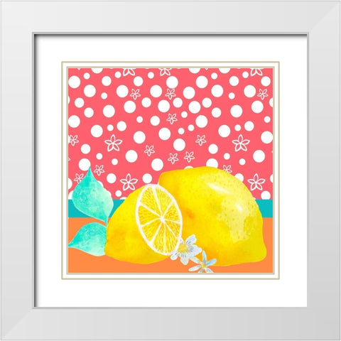 Lemon Inspiration I White Modern Wood Framed Art Print with Double Matting by Hernandez, Larisa