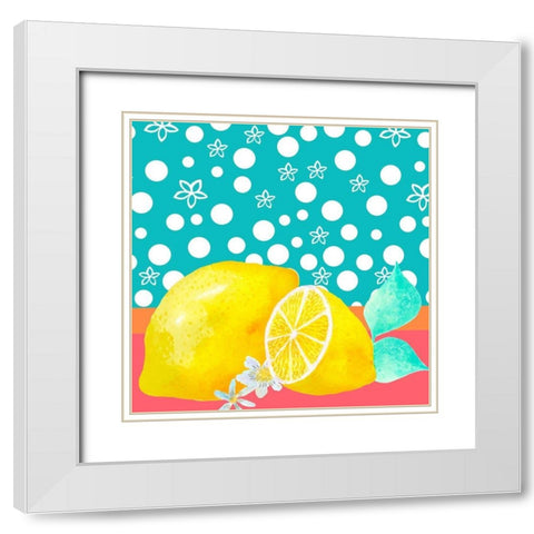 Lemon Inspiration II White Modern Wood Framed Art Print with Double Matting by Hernandez, Larisa