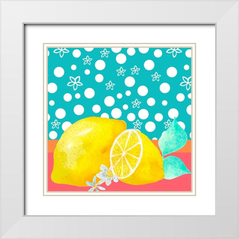 Lemon Inspiration II White Modern Wood Framed Art Print with Double Matting by Hernandez, Larisa