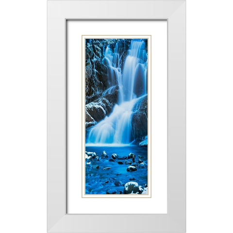 Vertical Water III White Modern Wood Framed Art Print with Double Matting by McLoughlin, James