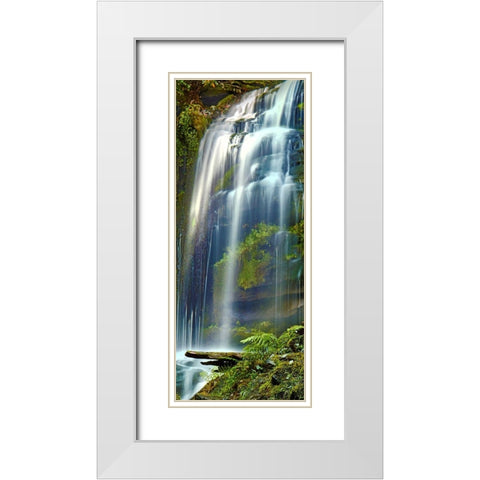Vertical Water V White Modern Wood Framed Art Print with Double Matting by McLoughlin, James
