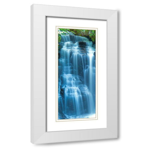 Vertical Water VI White Modern Wood Framed Art Print with Double Matting by McLoughlin, James