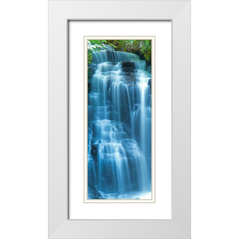 Vertical Water VI White Modern Wood Framed Art Print with Double Matting by McLoughlin, James