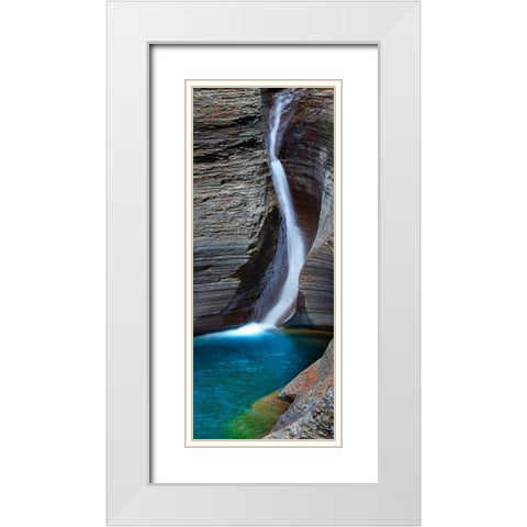 Vertical Water VIII White Modern Wood Framed Art Print with Double Matting by McLoughlin, James
