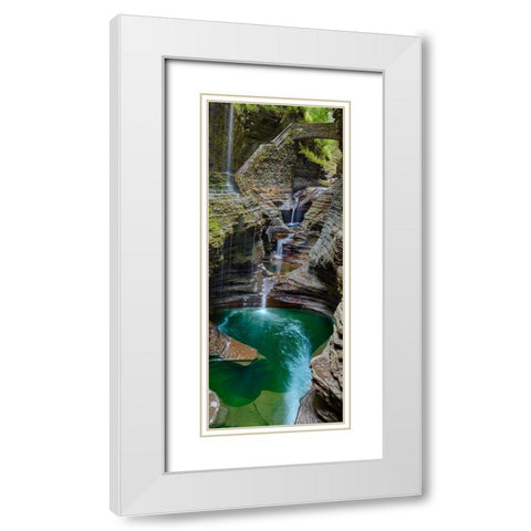 Vertical Water IX White Modern Wood Framed Art Print with Double Matting by McLoughlin, James
