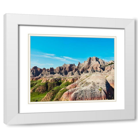 Badlands II White Modern Wood Framed Art Print with Double Matting by McLoughlin, James