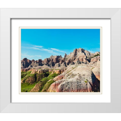 Badlands II White Modern Wood Framed Art Print with Double Matting by McLoughlin, James