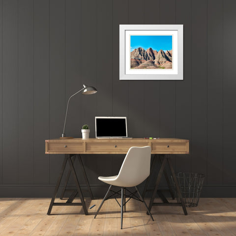 Badlands III White Modern Wood Framed Art Print with Double Matting by McLoughlin, James