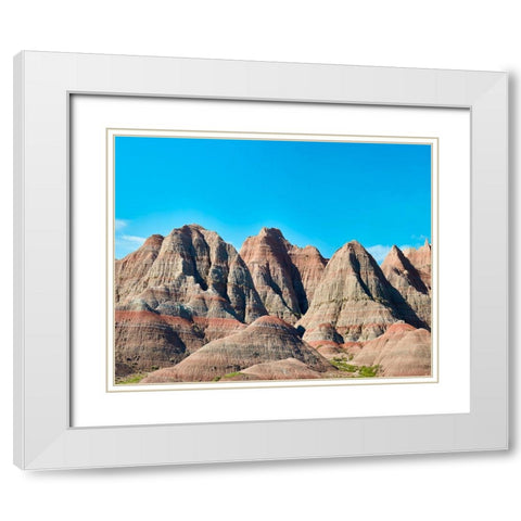 Badlands III White Modern Wood Framed Art Print with Double Matting by McLoughlin, James