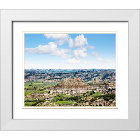 Badlands VI White Modern Wood Framed Art Print with Double Matting by McLoughlin, James