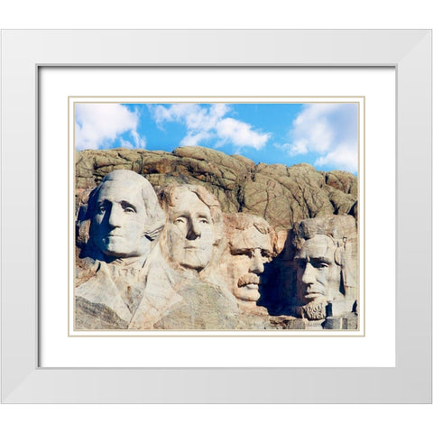 Badlands VII White Modern Wood Framed Art Print with Double Matting by McLoughlin, James