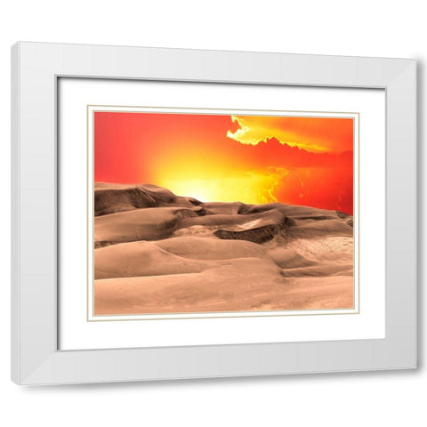 Western Landscape Photo VII White Modern Wood Framed Art Print with Double Matting by McLoughlin, James