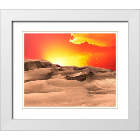 Western Landscape Photo VII White Modern Wood Framed Art Print with Double Matting by McLoughlin, James