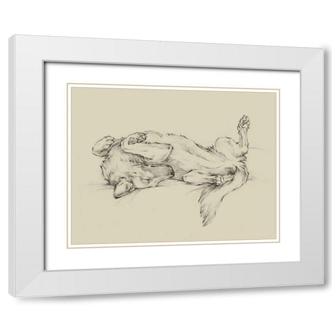Dog Tired I White Modern Wood Framed Art Print with Double Matting by Harper, Ethan
