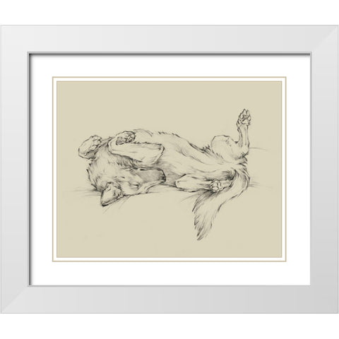 Dog Tired I White Modern Wood Framed Art Print with Double Matting by Harper, Ethan