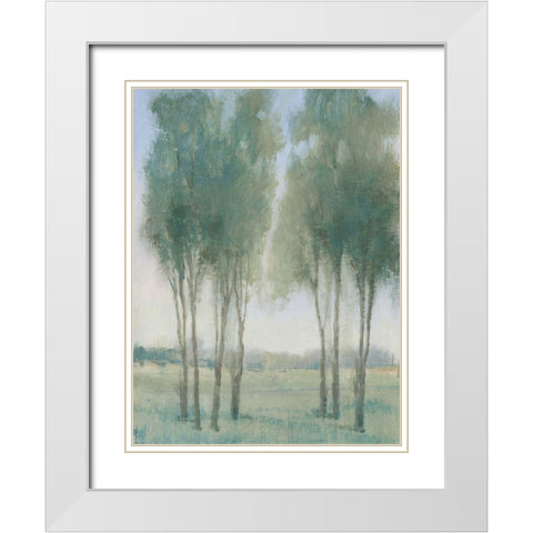 Tree Grove I White Modern Wood Framed Art Print with Double Matting by OToole, Tim