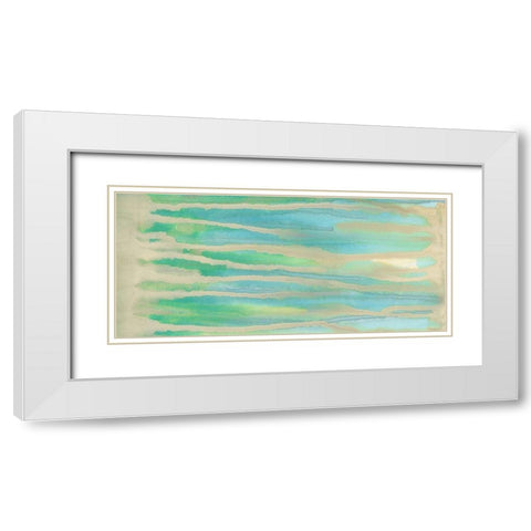 Streaming Sea I White Modern Wood Framed Art Print with Double Matting by Stramel, Renee W.