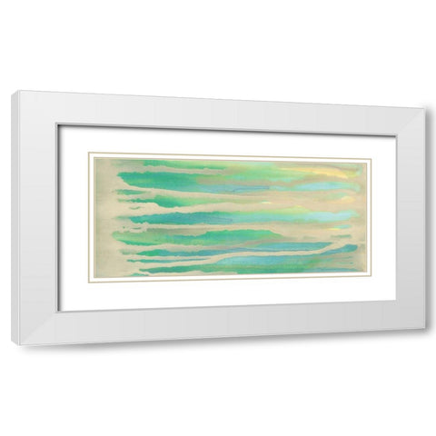 Streaming Sea II White Modern Wood Framed Art Print with Double Matting by Stramel, Renee W.