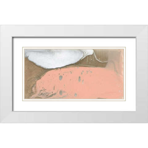 Metallic Sherbet I White Modern Wood Framed Art Print with Double Matting by Studio W