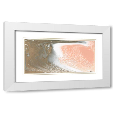 Metallic Sherbet II White Modern Wood Framed Art Print with Double Matting by Studio W
