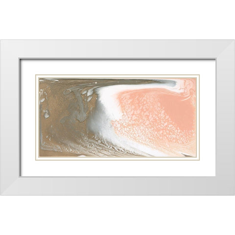 Metallic Sherbet II White Modern Wood Framed Art Print with Double Matting by Studio W