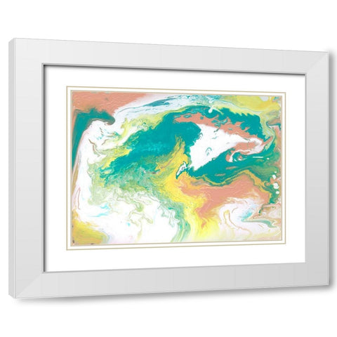 Rainbow Sherbet II White Modern Wood Framed Art Print with Double Matting by Ilosky, Pam