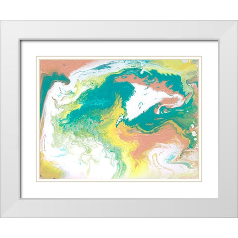Rainbow Sherbet II White Modern Wood Framed Art Print with Double Matting by Ilosky, Pam