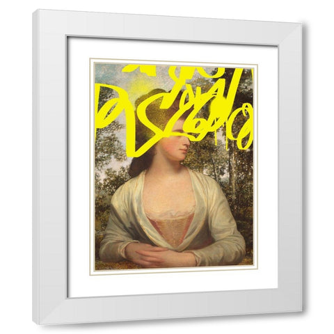 Concealed Portrait IV White Modern Wood Framed Art Print with Double Matting by Barnes, Victoria