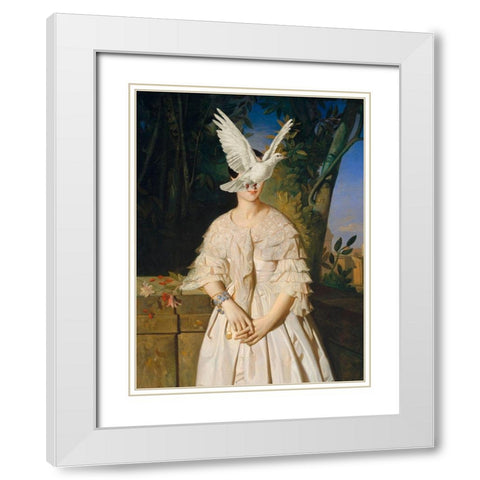 Flightless Bird I White Modern Wood Framed Art Print with Double Matting by Barnes, Victoria