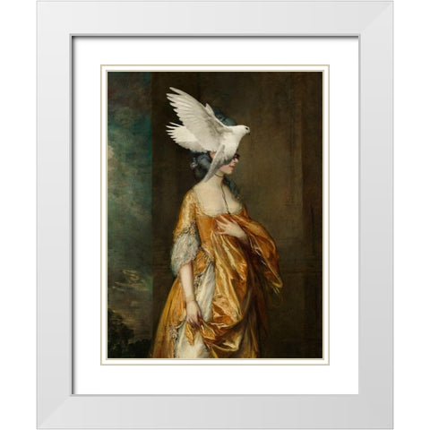 Flightless Bird II White Modern Wood Framed Art Print with Double Matting by Barnes, Victoria