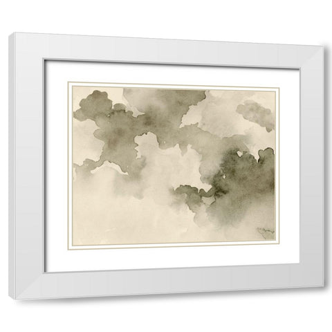 Antique Sky II White Modern Wood Framed Art Print with Double Matting by Caroline, Emma