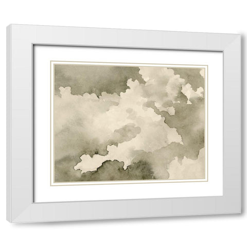 Antique Sky III White Modern Wood Framed Art Print with Double Matting by Caroline, Emma